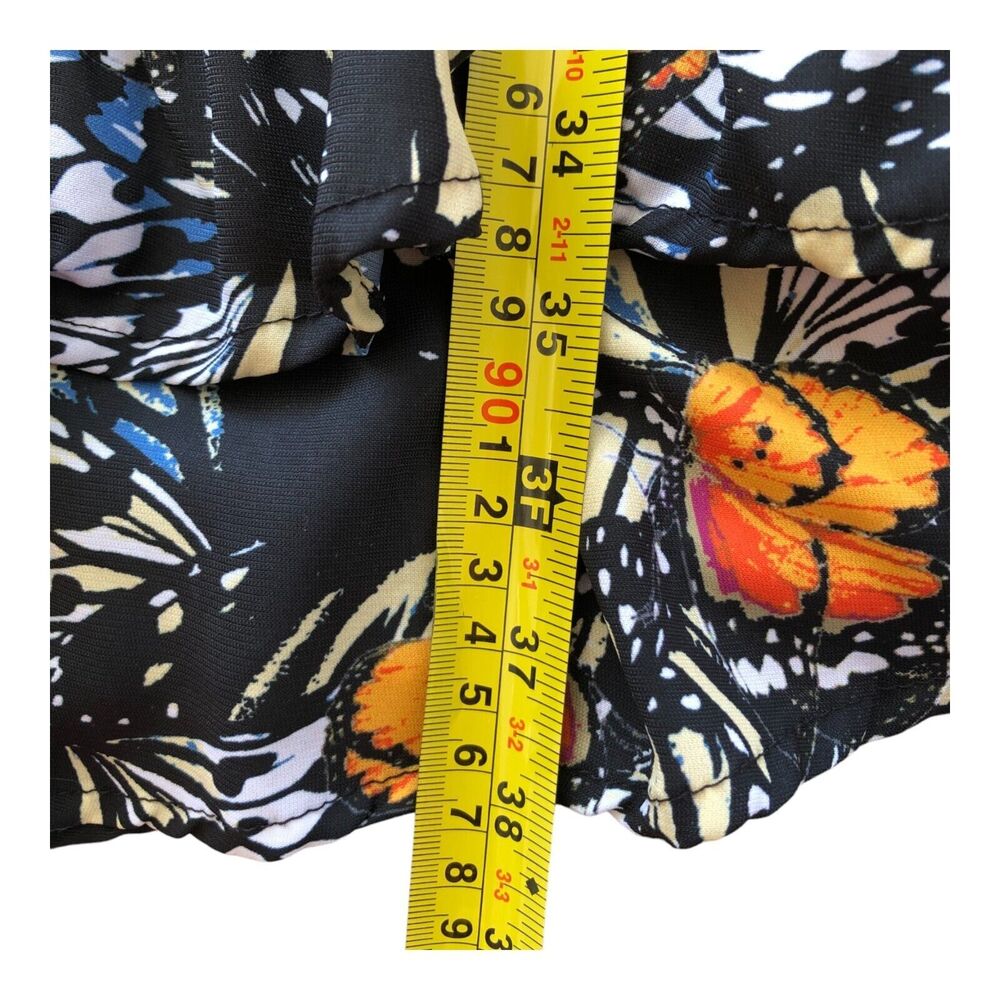 Area Stars Butterfly Multi Colored Tiered Ruffle Hem Knee‎ Length Dress Size M - Picture 14 of 14